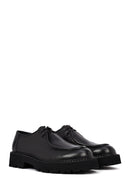 Male Black Lace-Up Thick-Soled Leather Casual Shoes | Derimod Male Black Lace-Up Thick-Soled Leather Casual Shoes | Derimod