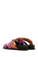 Women's Pink Suede Leather Slippers | Derimod Women's Pink Suede Leather Slippers | Derimod