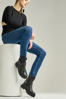 Buckle Women's Leather Boots | Derimod Buckle Women's Leather Boots | Derimod