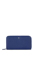 Geox Women's Navy Blue Leather Wallet | Derimod Geox Women's Navy Blue Leather Wallet | Derimod