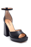 Women's Leather High Heel Sandals | Derimod Women's Leather High Heel Sandals | Derimod