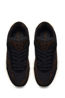 Women's Black Lace-Up Thick-Soled Leather Sneaker | Derimod Women's Black Lace-Up Thick-Soled Leather Sneaker | Derimod