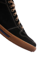 Erkek Siyah Nubuk Deri Sneaker | Derimod Erkek Siyah Nubuk Deri Sneaker | Derimod