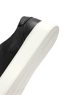 Men's Black Lace-up Thick-Sole Leather Sneaker | Derimod Men's Black Lace-up Thick-Sole Leather Sneaker | Derimod