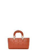 Women's Orange Long Strap Quilted Mini Handbag | Derimod Women's Orange Long Strap Quilted Mini Handbag | Derimod