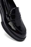 Male Black Thick-Soled Leather Loafer | Derimod Male Black Thick-Soled Leather Loafer | Derimod