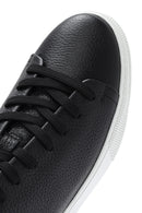 Men's Black Lace-up Leather Sneaker | Derimod Men's Black Lace-up Leather Sneaker | Derimod