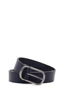 Men's Navy Leather Belt | Derimod Men's Navy Leather Belt | Derimod