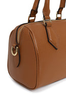 Woman Taba Long-Strap Leather Shoulder Bag | Derimod Woman Taba Long-Strap Leather Shoulder Bag | Derimod