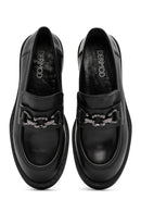 Kadın Siyah Kalın Topuklu Deri Maskülen Loafer | Derimod Kadın Siyah Kalın Topuklu Deri Maskülen Loafer | Derimod