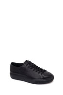 Erkek Siyah Bağcıklı Deri Sneaker | Derimod Erkek Siyah Bağcıklı Deri Sneaker | Derimod