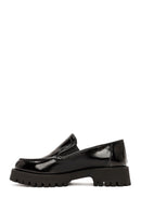 Kadın Siyah Rugan Deri Maskülen Loafer | Derimod Kadın Siyah Rugan Deri Maskülen Loafer | Derimod