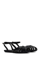 Women's Black Ankle Strap Stone Sandals | Derimod Women's Black Ankle Strap Stone Sandals | Derimod