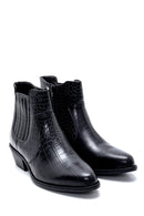 Women's Crocodile Patterned Heeled Boots | Derimod Women's Crocodile Patterned Heeled Boots | Derimod