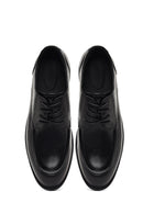 Men's Black Lace-up Leather Casual Shoes | Derimod Men's Black Lace-up Leather Casual Shoes | Derimod