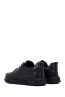 Erkek Siyah Bağcıklı Deri Casual Sneaker | Derimod Erkek Siyah Bağcıklı Deri Casual Sneaker | Derimod
