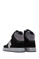 Erkek Siyah Deri Bilekli Sneaker | Derimod Erkek Siyah Deri Bilekli Sneaker | Derimod