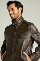 NICO MEN'S LEATHER JACKET | Derimod NICO MEN'S LEATHER JACKET | Derimod