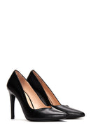 Kadın Siyah Deri Stiletto | Derimod Kadın Siyah Deri Stiletto | Derimod