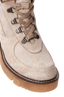 Women's Beige Suede Leather Boots | Derimod Women's Beige Suede Leather Boots | Derimod