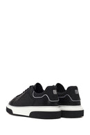 Erkek Siyah Bağcıklı Kalın Tabanlı Deri Sneaker | Derimod Erkek Siyah Bağcıklı Kalın Tabanlı Deri Sneaker | Derimod