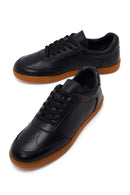 Male Black Lace-up Leather Sneaker | Derimod Male Black Lace-up Leather Sneaker | Derimod