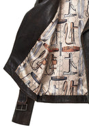 Lugano Women's Brown Vintage Biker Leather Jacket | Derimod Lugano Women's Brown Vintage Biker Leather Jacket | Derimod