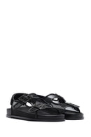 Women's Black Stone Buckle Sandals | Derimod Women's Black Stone Buckle Sandals | Derimod