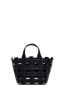 Woman Black Long Strap Knitted Shoulder Bag | Derimod Woman Black Long Strap Knitted Shoulder Bag | Derimod