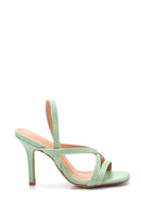 Women's Green Heeled Sandals | Derimod Women's Green Heeled Sandals | Derimod