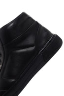 Erkek Siyah Deri Bilekli Sneaker | Derimod Erkek Siyah Deri Bilekli Sneaker | Derimod
