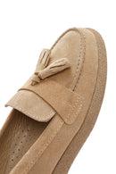 Kadın Bej Süet Deri Comfort Loafer | Derimod Kadın Bej Süet Deri Comfort Loafer | Derimod