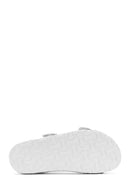 Women's Transparent Double Buckle Stone Slippers | Derimod Women's Transparent Double Buckle Stone Slippers | Derimod