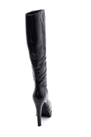 Women's Leather Platform Heeled Boots | Derimod Women's Leather Platform Heeled Boots | Derimod