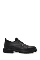 Men's Black Lace-Up Thick-Soled Leather Casual Shoe | Derimod Men's Black Lace-Up Thick-Soled Leather Casual Shoe | Derimod