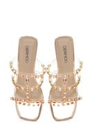 Women's Pink Transparent Thick Heeled Slippers | Derimod Women's Pink Transparent Thick Heeled Slippers | Derimod