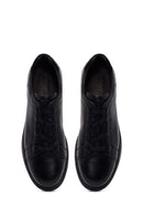 Erkek Siyah Bağcıklı Deri Sneaker | Derimod Erkek Siyah Bağcıklı Deri Sneaker | Derimod