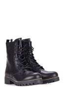 Lace-Up Women's Leather Boots | Derimod Lace-Up Women's Leather Boots | Derimod