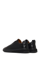 Men's Black Thick-Soled Leather Sneaker | Derimod Men's Black Thick-Soled Leather Sneaker | Derimod