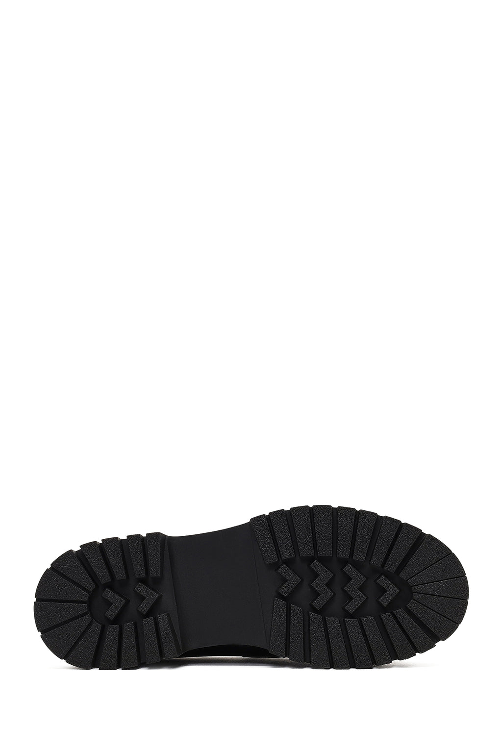Kadın Siyah Kalın Tabanlı Tokalı Deri Maskülen Loafer