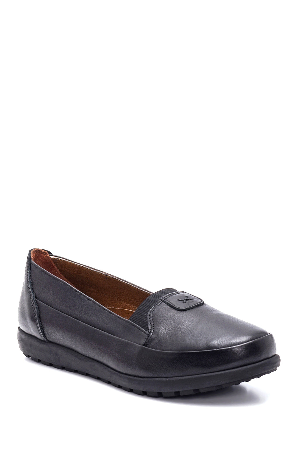 Kadın Siyah Deri Comfort Loafer