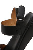 Women's Black Thick Sole Comfort Sandals | Derimod Women's Black Thick Sole Comfort Sandals | Derimod