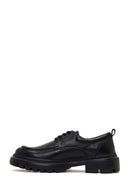 Men's Black Lace-Up Thick-Soled Leather Casual Shoe | Derimod Men's Black Lace-Up Thick-Soled Leather Casual Shoe | Derimod