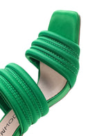 Women's Green Heeled Slippers | Derimod Women's Green Heeled Slippers | Derimod