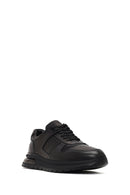 Men's Black Lace-Up Leather Casual Sneaker | Derimod Men's Black Lace-Up Leather Casual Sneaker | Derimod