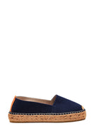 Women's Navy Blue Straw Sole Espadrille | Derimod Women's Navy Blue Straw Sole Espadrille | Derimod