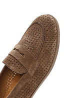 Kadın Taba Süet Deri Loafer | Derimod Kadın Taba Süet Deri Loafer | Derimod