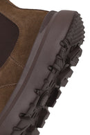 Male Brown Thick-Soled Suede Chelsea Boots | Derimod Male Brown Thick-Soled Suede Chelsea Boots | Derimod