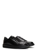 Erkek Siyah Deri Kalın Tabanlı Sneaker | Derimod Erkek Siyah Deri Kalın Tabanlı Sneaker | Derimod