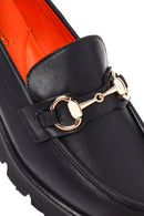 Derimod Flex Women's Black Leather Masculine Loafer | Derimod Derimod Flex Women's Black Leather Masculine Loafer | Derimod